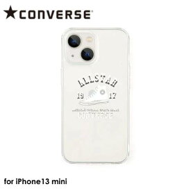 【あす楽、土日、祝日発送】CONVERSE College Logo Hybrid Clear Back Case WHITE【iPhone 13mini対応】アイフォンケース iphoneケース ホワイト 背面ケース スマホケース オールスター CANVAS ALL STAR 4589676563812