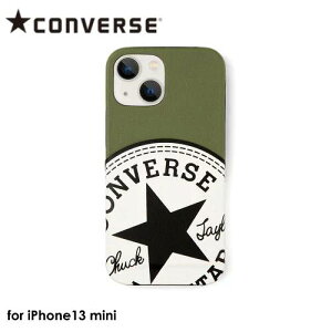 �y�����y�A�y���A�j�������z�y���������zCONVERSE Big Circle Logo PU Leather Back Case KHAKI�yiPhone 13 mini�Ή��z�A�C�t�H���P�[�X iphone�P�[�X �w�ʃP�[�X �X�}�z�P�[�X �I�[���X�^�[ CANVAS ALL STAR ���S �J
