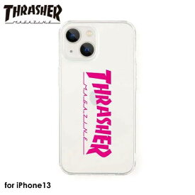 【あす楽、土日、祝日発送】THRASHER THRASHER Logo Hybrid Clear Case PINK 【iPhone 13対応】アイフォンケース iphoneケース 背面ケース スマホケース ストリート ブランド クリアケース MAG ロゴ ピンク 送料無料 4589676564079