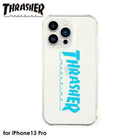 【あす楽、土日、祝日発送】THRASHER Logo Hybrid Clear Case BLUE【iPhone 13 Pro対応】アイフォンケース iphoneケース 背面ケース メンズ レディース スマホケース ストリート スラッシャー ブランド クリア ブルー 4589676564109