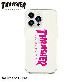 【あす楽、土日、祝日発送】THRASHER Logo Hybrid Clear Case PINK【iPhone 13 Pro対応】アイフォンケース 背面ケース メンズ レディース スマホケース ストリート ブランド スラッシャー ピンク ベーシック クリアケース MAG 4589676564116