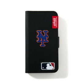 【あす楽、土日、祝日発送】Manhattan Portage MLB Embroidery Book Type Case"NYM" BLACK【iPhone SE(第2世代)(第3世代)/iPhone8/iPhone7対応】 マンハッタンポーテージ iphoneケース 手帳型ケース スマホケース 4589676566349 【正規販売店】