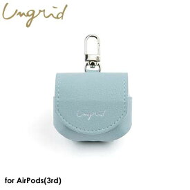 【24日20時からポイントUP!お買い物マラソン あす楽発送】Ungrid AirPods（第3世代）Case BLUE GRAY【 AirPods(第3世代)対応】アングリッド ブルー グレー おしゃれ レディース 大人 可愛い レザー 保護ケース イヤホン airpods proケース 4589676565373