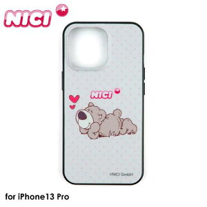 �y�����y�A�y���A�j�������z�y���������z NICI Hybrid Back Case Brown Bear�yiPhone 13 Pro�Ή��z�X�}�z�P�[�X �w�ʌ^�P�[�X �u���E���x�A ������ �j�L �A�C�t�H���P�[�X �X�}�z�P�[�X ���� ���킢�� 