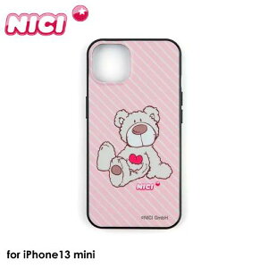 �y�����y�A�y���A�j�������z�y���������z NICI Hybrid Back Case White Bear�yiPhone 13 mini�Ή��z�X�}�z�P�[�X �w�ʌ^�P�[�X �z���C�g�x�A ������ NICI �j�L �A�C�t�H���P�[�X �X�}�z�P�[�X ���낭�� ��