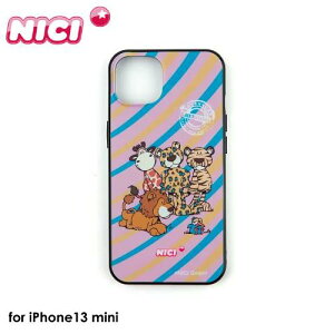 �y�����y�A�y���A�j�������z�y���������z NICI Hybrid Back Case Wild Friends�yiPhone 13 mini�Ή��z�X�}�z�P�[�X �w�ʌ^�P�[�X ���C���h�t�����Y ������ NICI �j�L �A�C�t�H���P�[�X �X�}�z�P�[�X ����