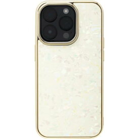 【23日20時からポイントUP!お買い物マラソン あす楽発送】UNiCASE iPhone14 Pro ケース Glass Shell Case (ゴールド) シェル風 背面 強化ガラス ハードケース 4573558550700