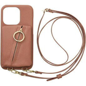 【あす楽、土日、祝日発送】UNiCASE iPhone14 Pro ケース MAELYS LOUNA Clutch Ring Case (gray pink) スマホショルダーケース リング付きポーチ 4573558550816