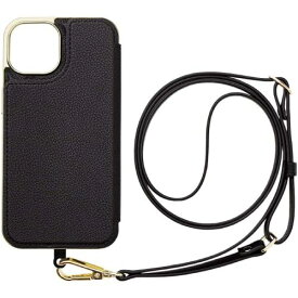 【あす楽、土日、祝日発送】UNiCASE iPhone14/13 ケース MAELYS LOUNA Cross Body Case Duo (Black) スマホショルダー カード収納 4573558550854