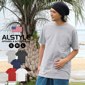 無地 ポケット tシャツ メンズ 半袖Tシャツ ALSTYLE アルスタイル 重ね着 インナー クルーネック ユニセックス 無地Tシャツ ホワイト 白 黒 ブラック グレー オーバーサイズ ルーズ 大きいサイズ ギフト プレゼント 【Propela】プロペラ楽天市場