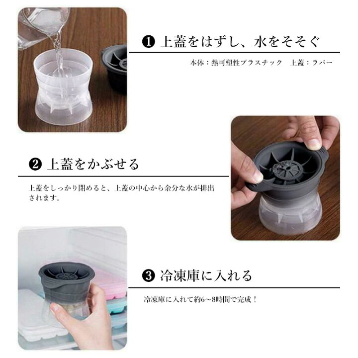市場 アイスボール 製氷皿 製氷トレイ アイストレイ アイスボールメーカー 2点セット 球体 丸い氷 丸氷 製氷機 丸型 丸い 製氷器 氷
