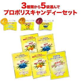 プロポリスキャンディー よりどり5袋 のど飴 のどあめ キャンディー サプリ 舐める サプリ ノンシュガー 高濃度配合
