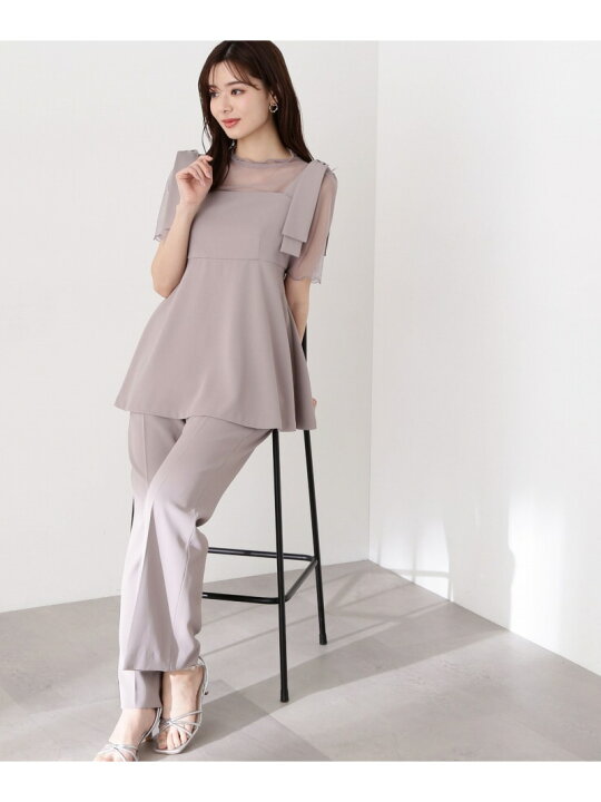 楽天市場】【SALE／30%OFF】リボンディテールペプラムブラウス 