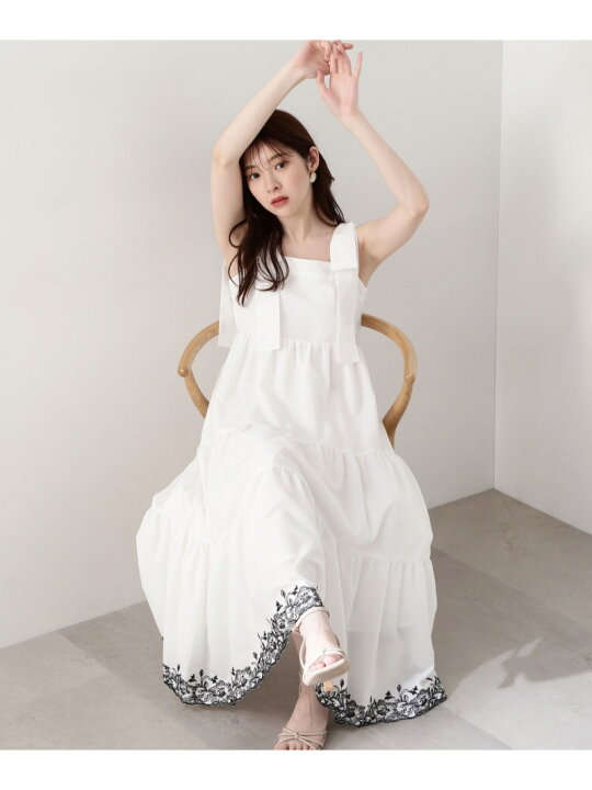 楽天市場】【SALE／10%OFF】エンブロイダリーティアードワンピース  