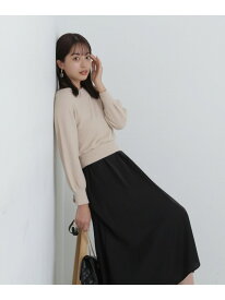 【SALE／50%OFF】ミニフェザードッキングワンピース PROPORTION BODY DRESSING プロポーションボディドレッシング ワンピース・ドレス ワンピース ブラウン ベージュ【RBA_E】【送料無料】[Rakuten Fashion]