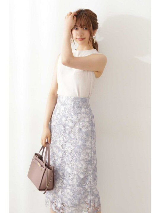 楽天市場】【SALE／50%OFF】フラワーレースタイトスカート PROPORTION 