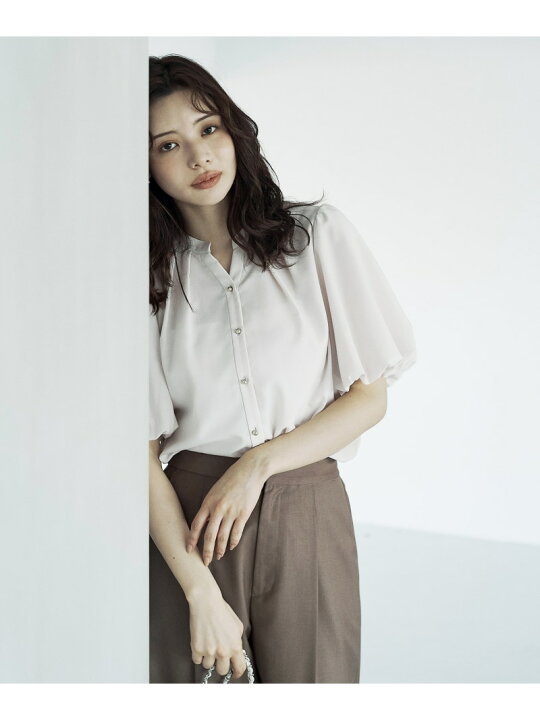 楽天市場】【SALE／50%OFF】＜ウォッシャブル＞バルーンタックブラウス 