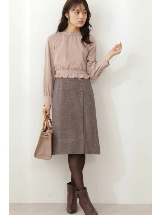 楽天市場】【SALE／50%OFF】ヘム釦ドッキングワンピース PROPORTION 