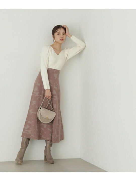 楽天市場】【SALE／50%OFF】ジャガードフラワーニットワンピース WEB  