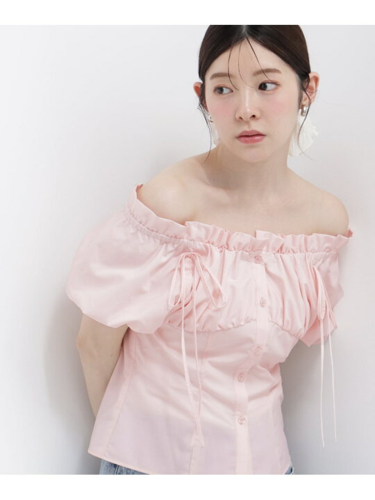 楽天市場】【SALE／30%OFF】コラボオフショルリボンブラウス 