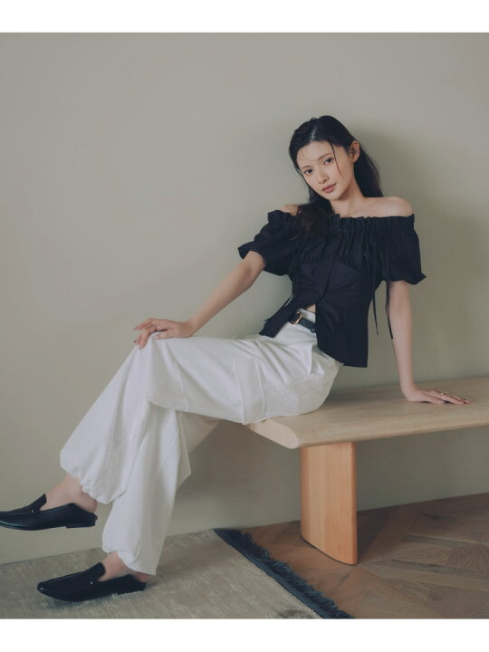 楽天市場】【SALE／30%OFF】コラボオフショルリボンブラウス 