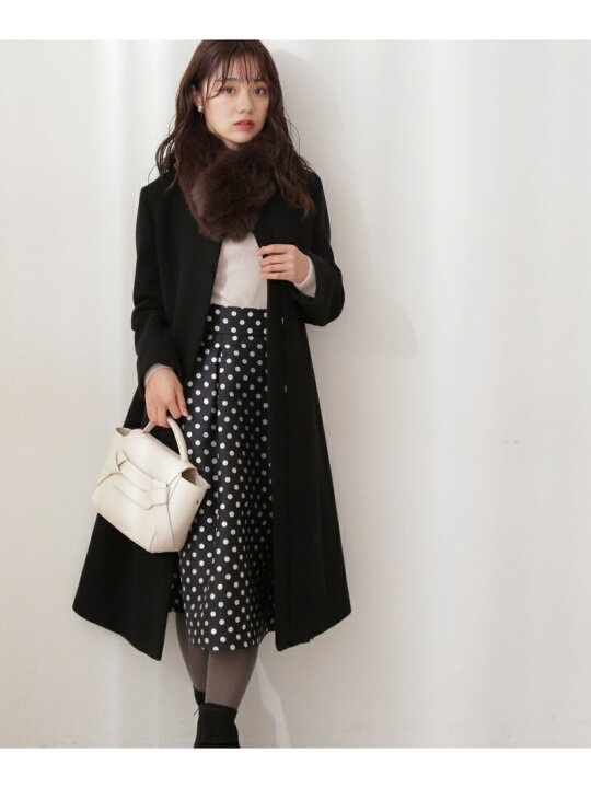 楽天市場】ファー付きノーカラーコート PROPORTION BODY DRESSING 