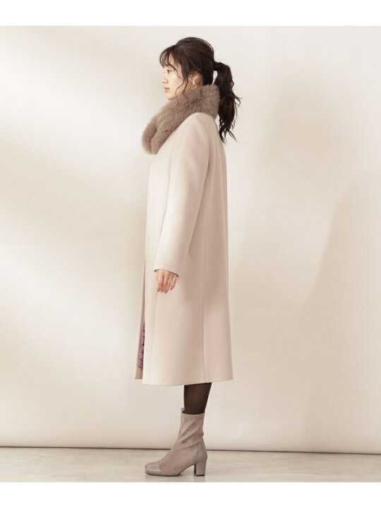 楽天市場】ファー付きノーカラーコート PROPORTION BODY DRESSING 