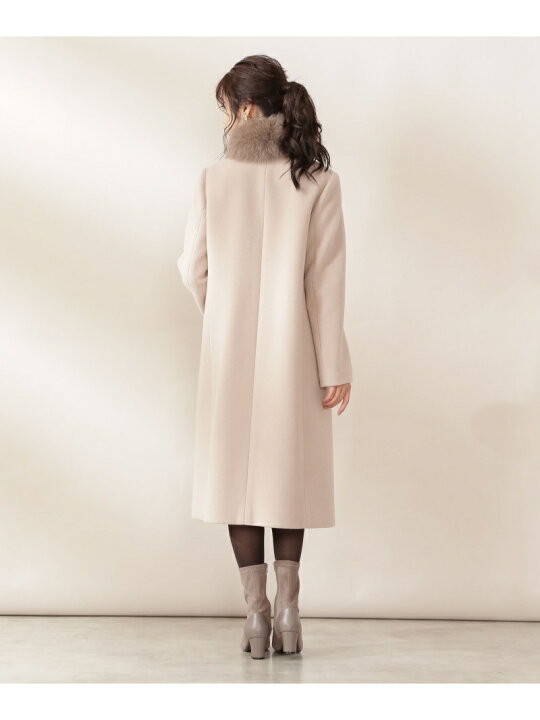 楽天市場】ファー付きノーカラーコート PROPORTION BODY DRESSING 
