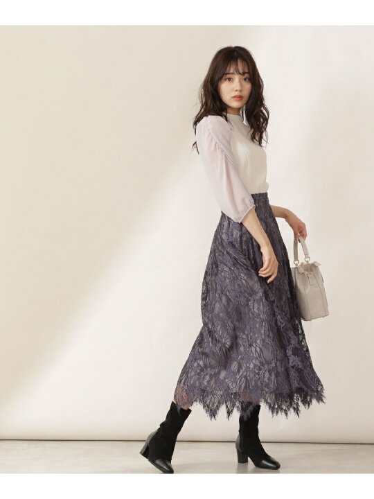 楽天市場】【SALE／50%OFF】＜EDIT COLOGNE＞レースフレアスカート  