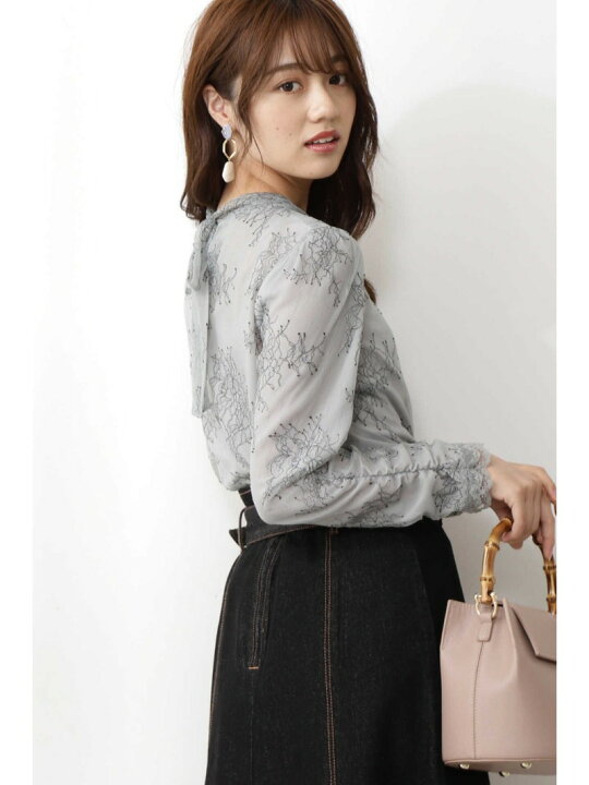 楽天市場】【SALE／30%OFF】クラシカルレースバックリボンブラウス 