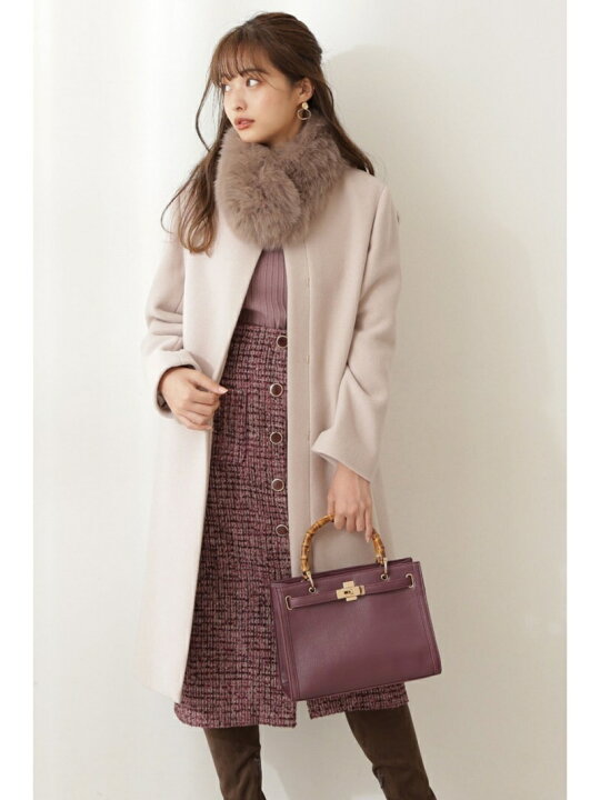 楽天市場】【SALE／30%OFF】フォックスファーティペット付ノーカラー 