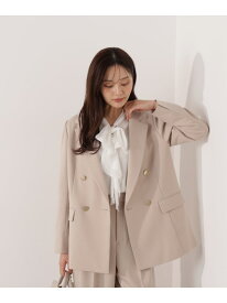 ダブルジャケット 26SS PROPORTION BODY DRESSING プロポーションボディドレッシング ジャケット・アウター テーラードジャケット・ブレザー ベージュ ホワイト グレー【送料無料】[Rakuten Fashion]