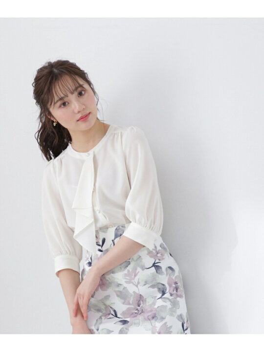 楽天市場】【SALE／50%OFF】ラッフルジョーゼットブラウス PROPORTION 