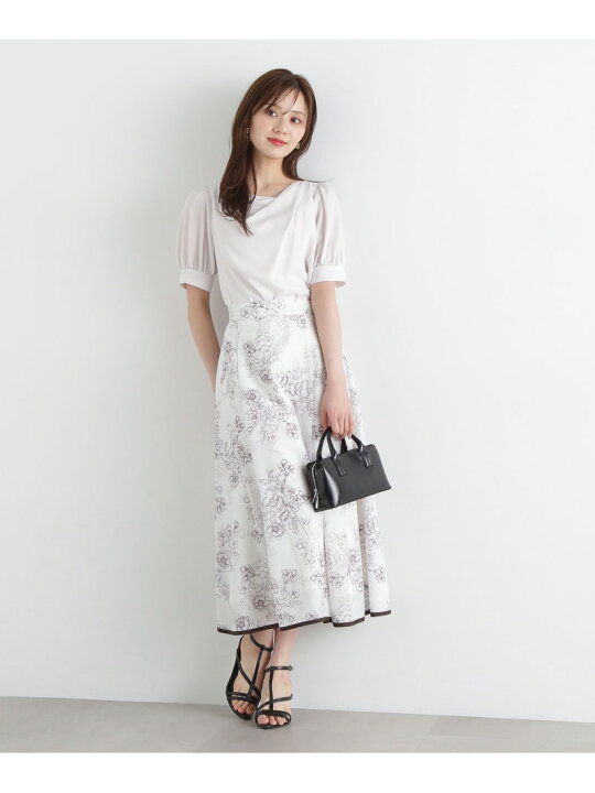 楽天市場】【SALE／50%OFF】デコルテニュアンスパフブラウス 