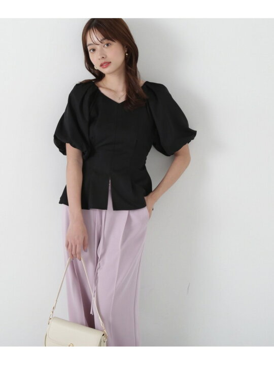 楽天市場】【SALE／50%OFF】バルーン袖ペプラムブラウス PROPORTION 