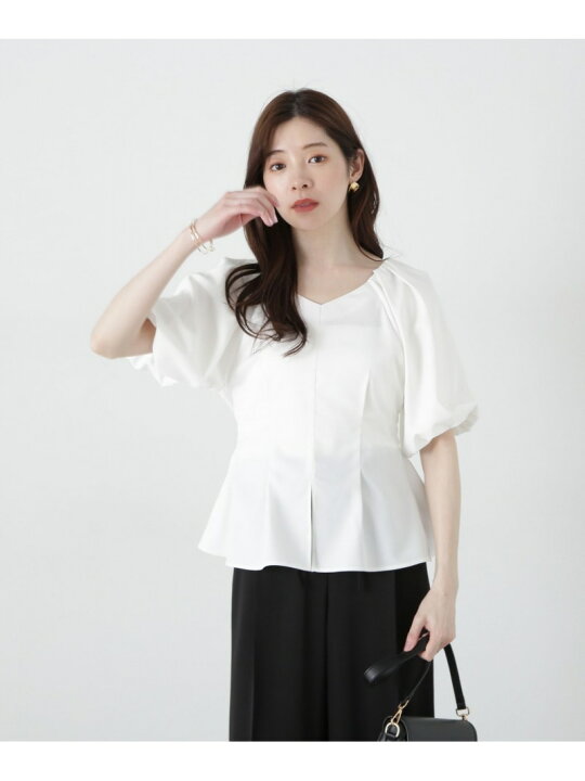 楽天市場】【SALE／50%OFF】バルーン袖ペプラムブラウス PROPORTION 