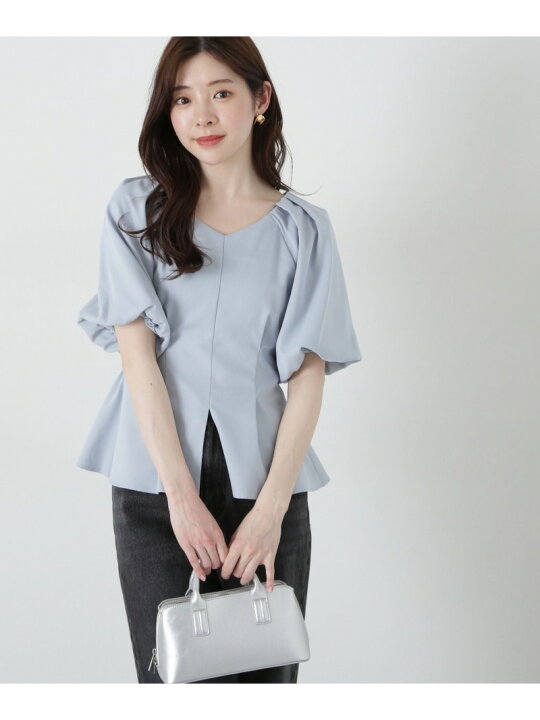楽天市場】【SALE／50%OFF】バルーン袖ペプラムブラウス PROPORTION 