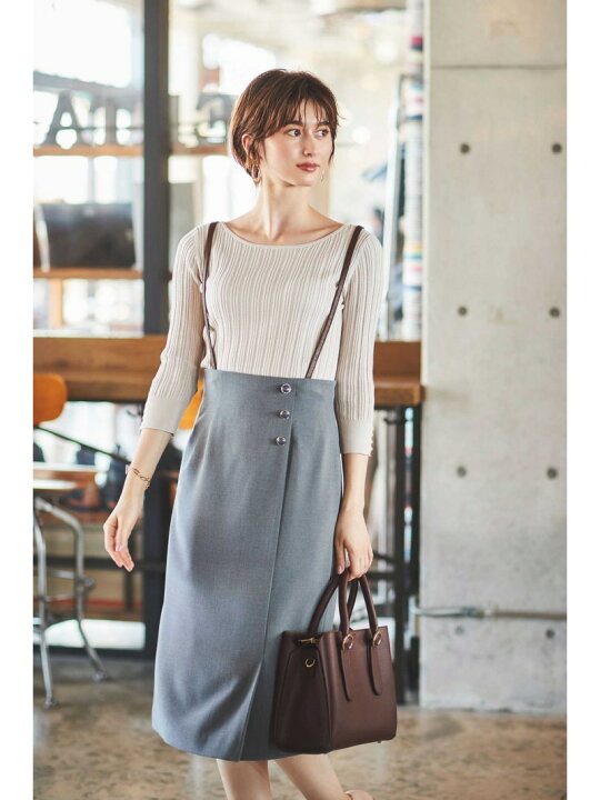 楽天市場】【SALE／30%OFF】サスペンダー付ハイウエストタイト 