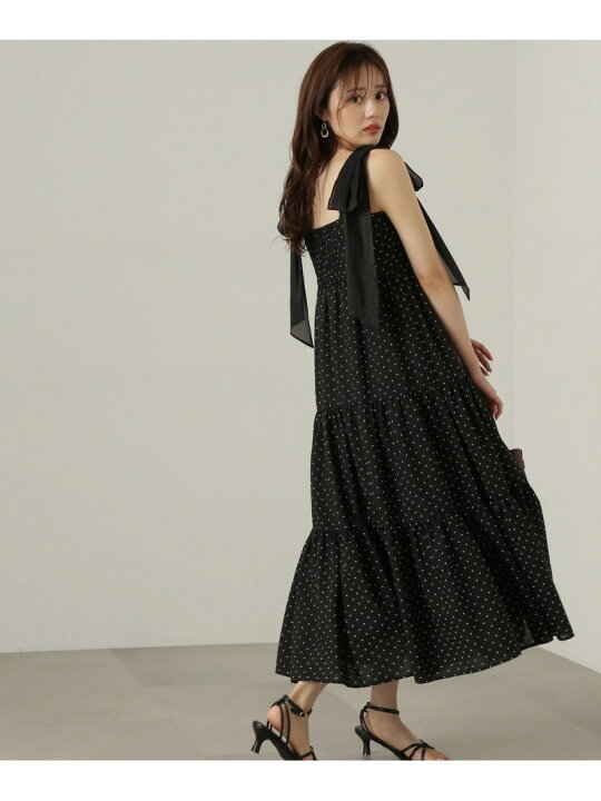 楽天市場】【SALE／30%OFF】ショルダーリボンティアードワンピース 