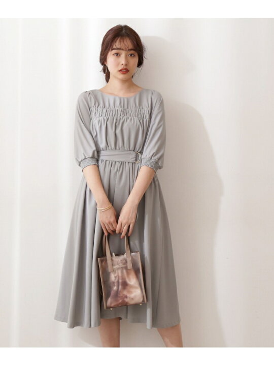 楽天市場 Sale 50 Off シャーリングワンピース Proportion Body Dressing プロポーションボディドレッシング ワンピース ワンピースその他 カーキ グレー Rba E 送料無料 Rakuten Fashion Proportion Body Dressing