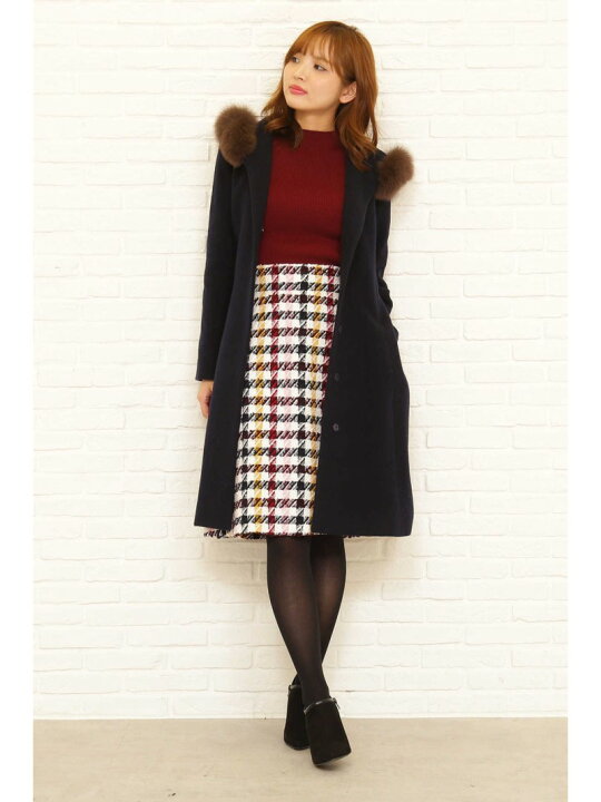 楽天市場】【SALE／50%OFF】フードフォックスファーガウンコート 