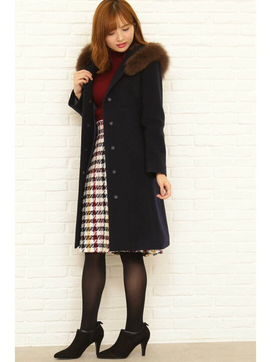 楽天市場】【SALE／50%OFF】フードフォックスファーガウンコート 