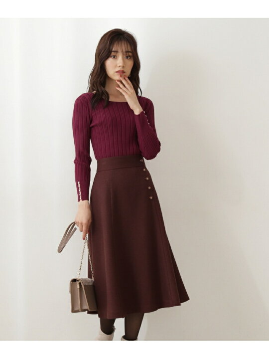 楽天市場】【SALE／30%OFF】サイド釦ナローフレアスカート PROPORTION  