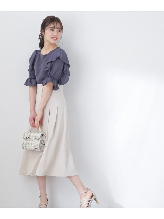 楽天市場】【SALE／30%OFF】フロント釦フレアスカート  
