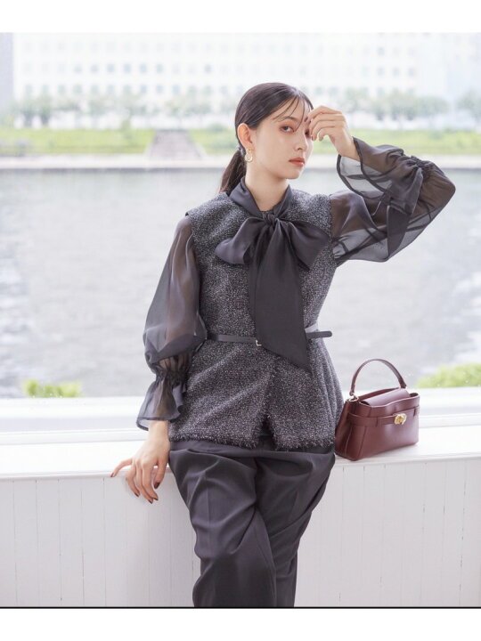 楽天市場】【SALE／30%OFF】2wayシアーボウタイブラウス24AW 