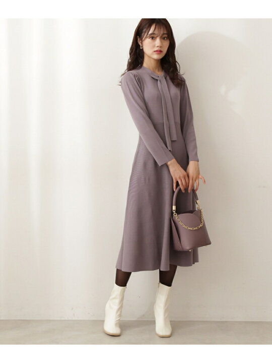 楽天市場】【SALE／50%OFF】2Wayボウタイニットフレアワンピース 