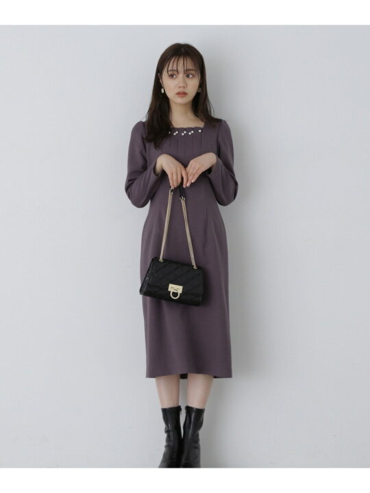 楽天市場】【SALE／50%OFF】デコルテパールタイトワンピース 