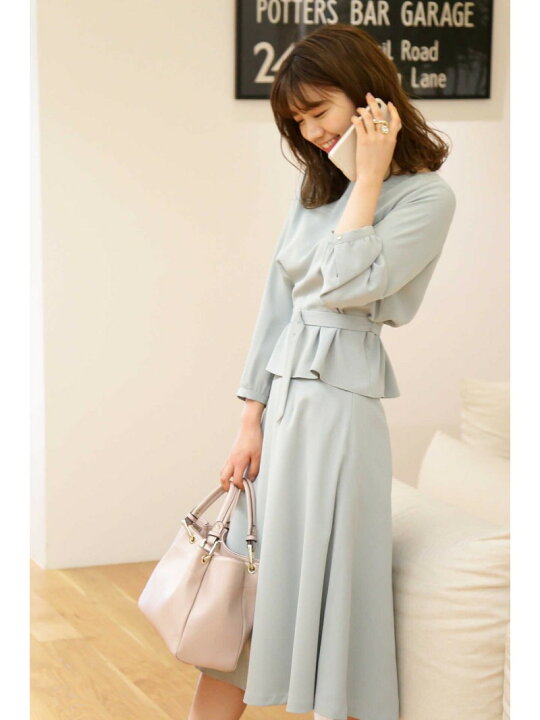 楽天市場】【SALE／60%OFF】◇ベルト付ブラウス×スカートセットアップ 