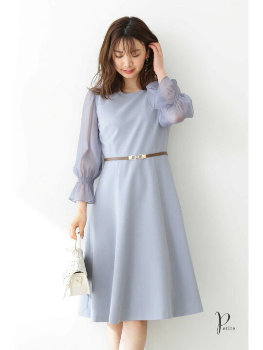 楽天市場 Sale 50 Off シアースリーブフレアワンピース Proportion Body Dressing プロポーションボディドレッシング ワンピース ワンピースその他 ブルー グレー カーキ Rba E 送料無料 Rakuten Fashion Proportion Body Dressing