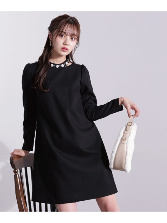 楽天市場】【SALE／50%OFF】ネックビジューミニワンピース PROPORTION 
